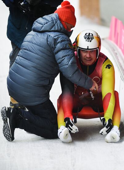 2018 Winter Olympics. Luge. Men. Day two
