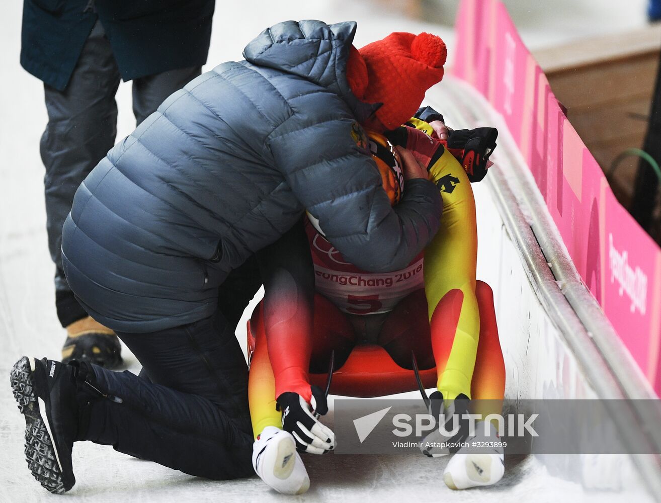 2018 Winter Olympics. Luge. Men. Day two