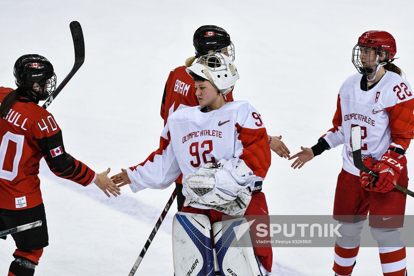 2018 Winter Olympics. Ice hockey. Women. Canada vs. Russia
