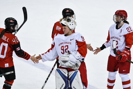 2018 Winter Olympics. Ice hockey. Women. Canada vs. Russia