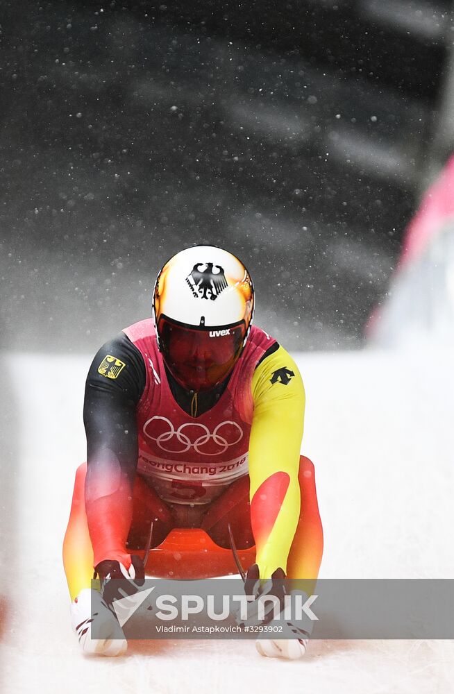 2018 Winter Olympics. Luge. Men. Day two