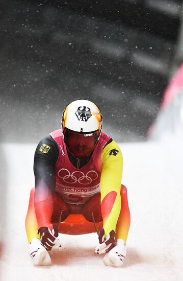 2018 Winter Olympics. Luge. Men. Day two