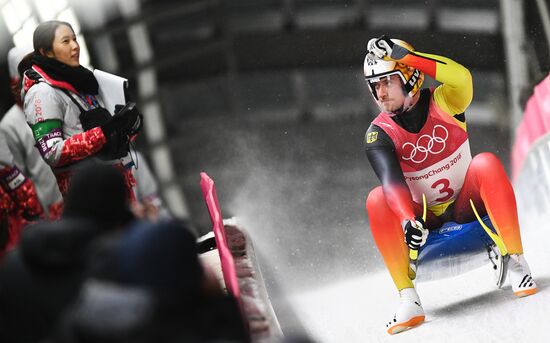 2018 Winter Olympics. Luge. Men. Day two