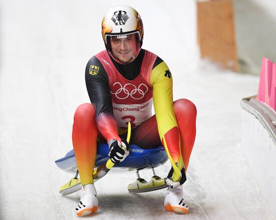 2018 Winter Olympics. Luge. Men. Day two