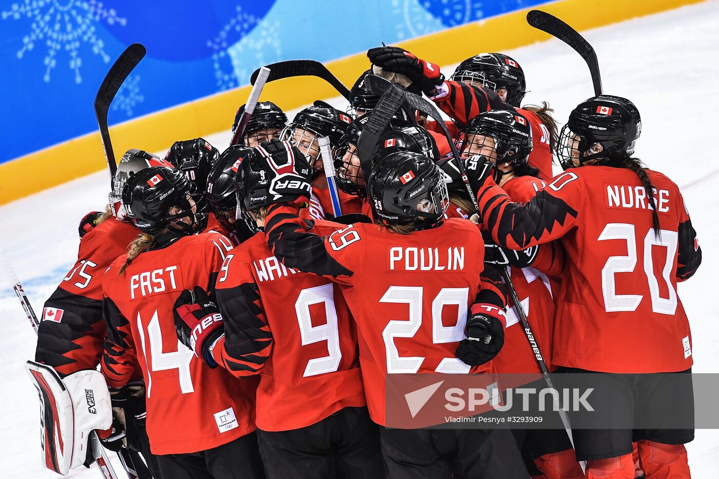 2018 Winter Olympics. Ice hockey. Women. Canada vs. Russia