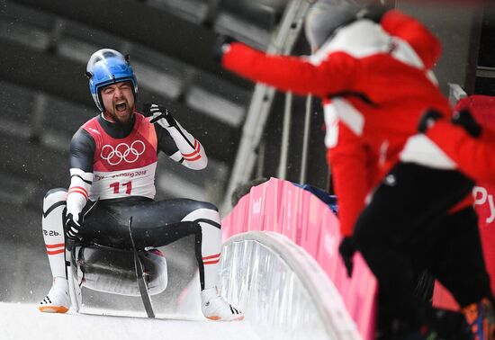 2018 Winter Olympics. Luge. Men. Day two
