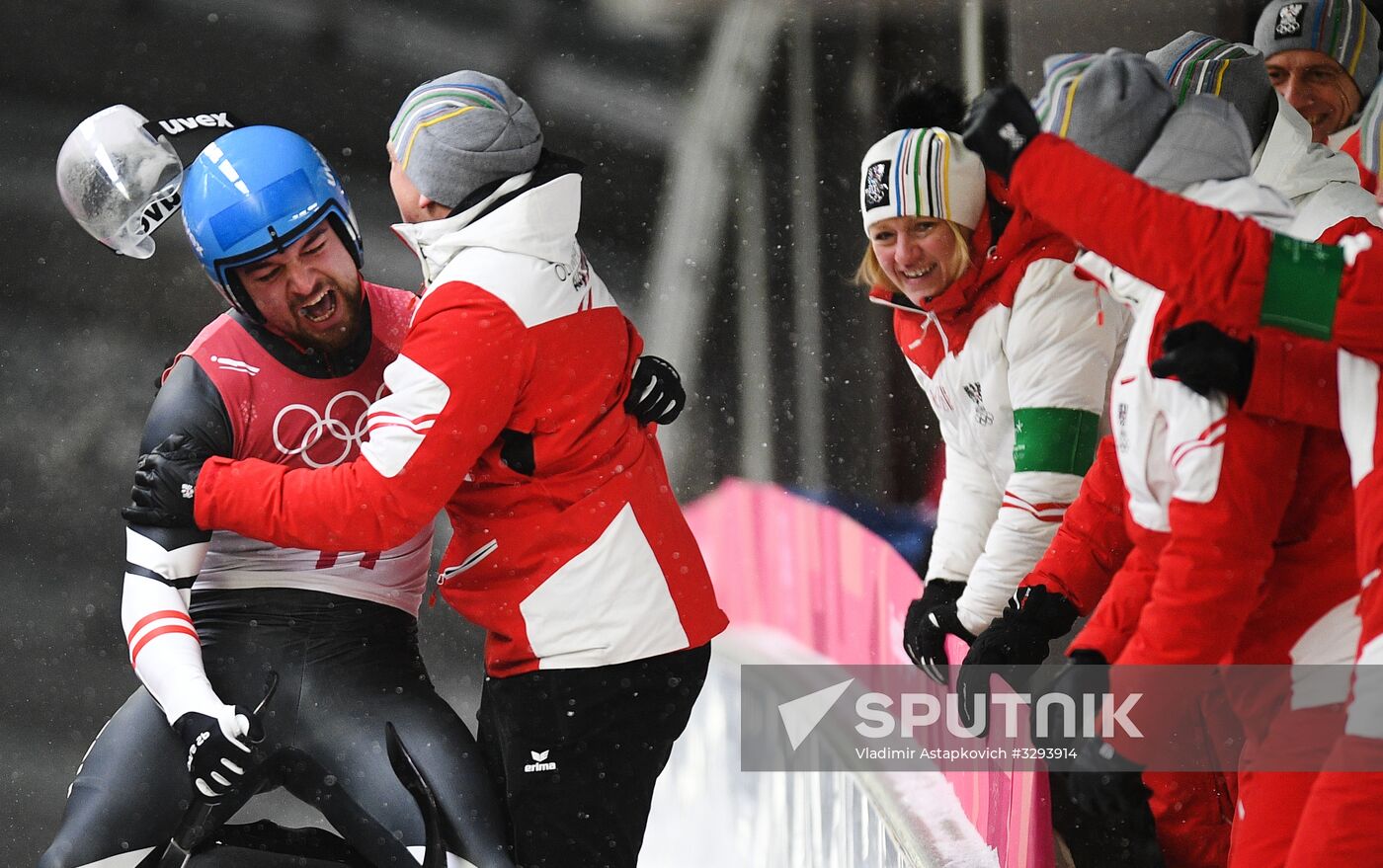 2018 Winter Olympics. Luge. Men. Day two