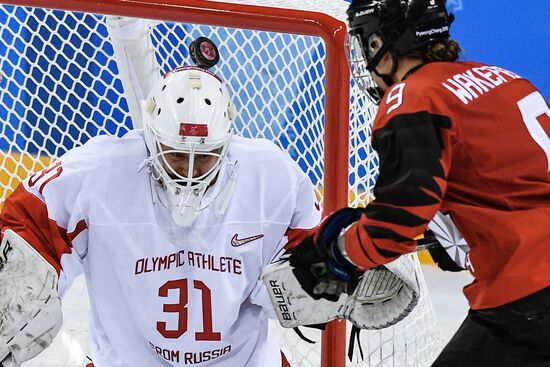 2018 Winter Olympics. Ice hockey. Women. Canada vs. Russia