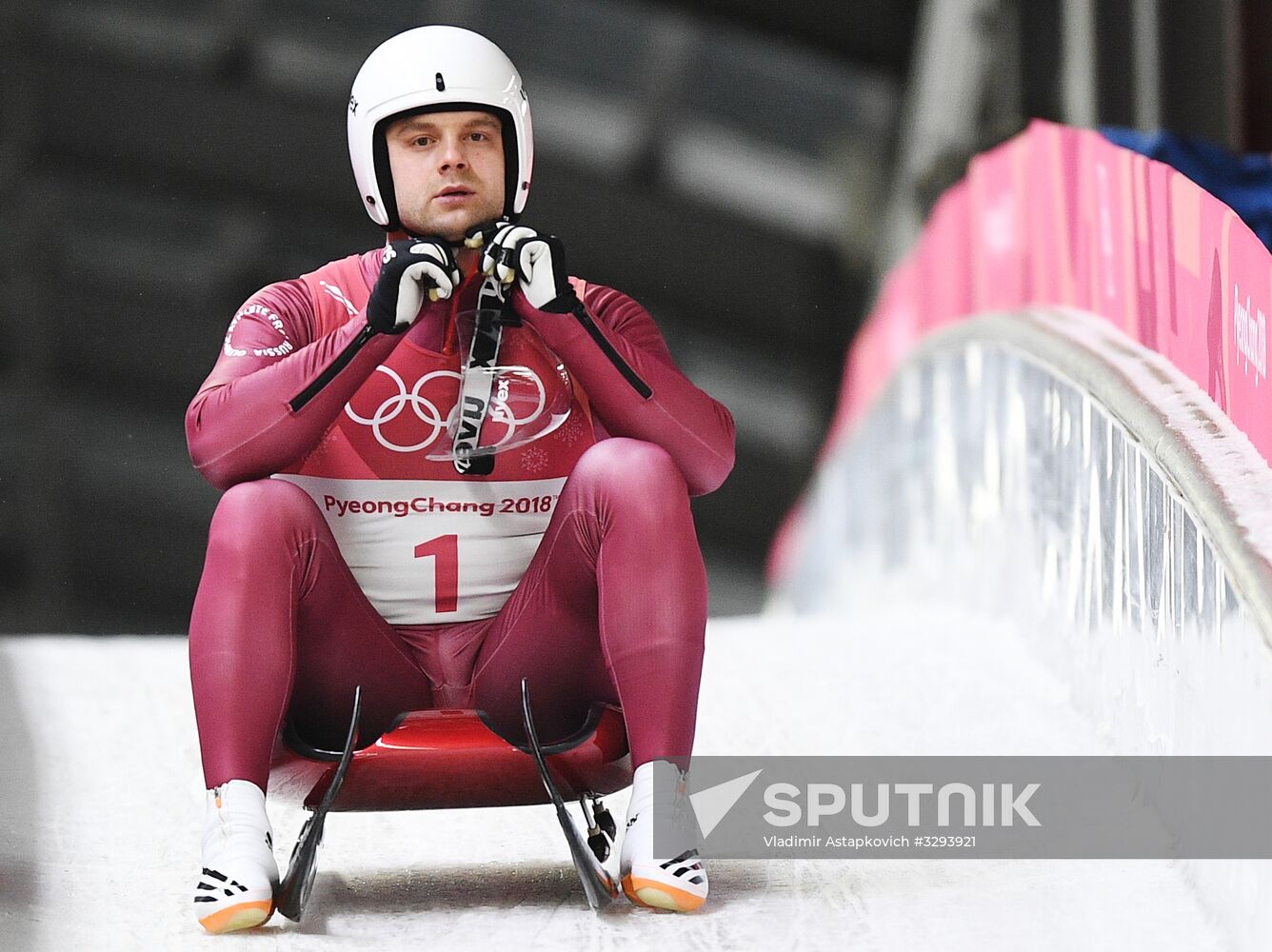 2018 Winter Olympics. Luge. Men. Day two