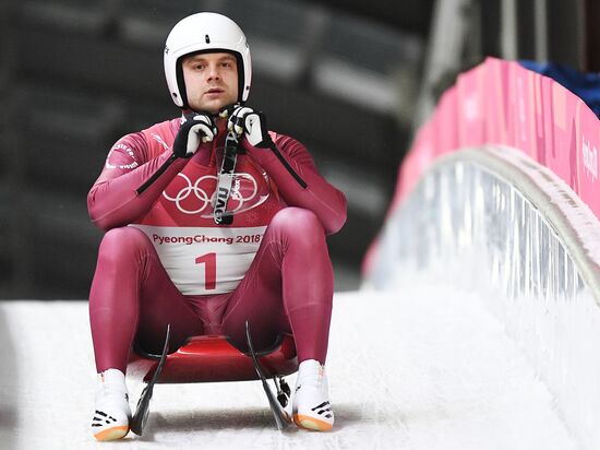 2018 Winter Olympics. Luge. Men. Day two