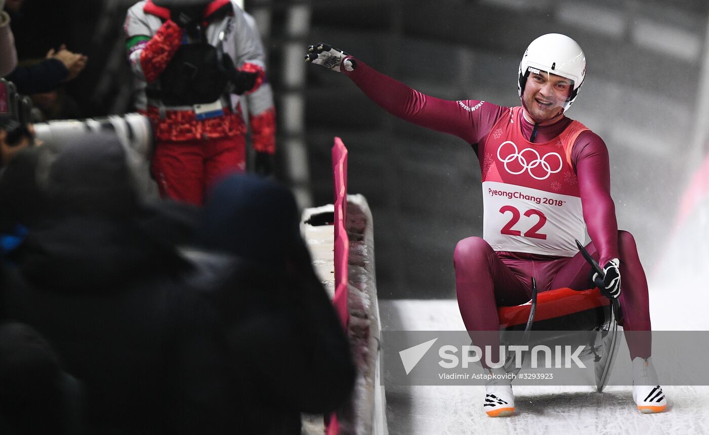 2018 Winter Olympics. Luge. Men. Day two