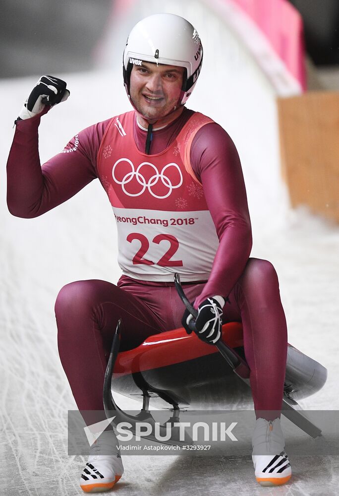 2018 Winter Olympics. Luge. Men. Day two