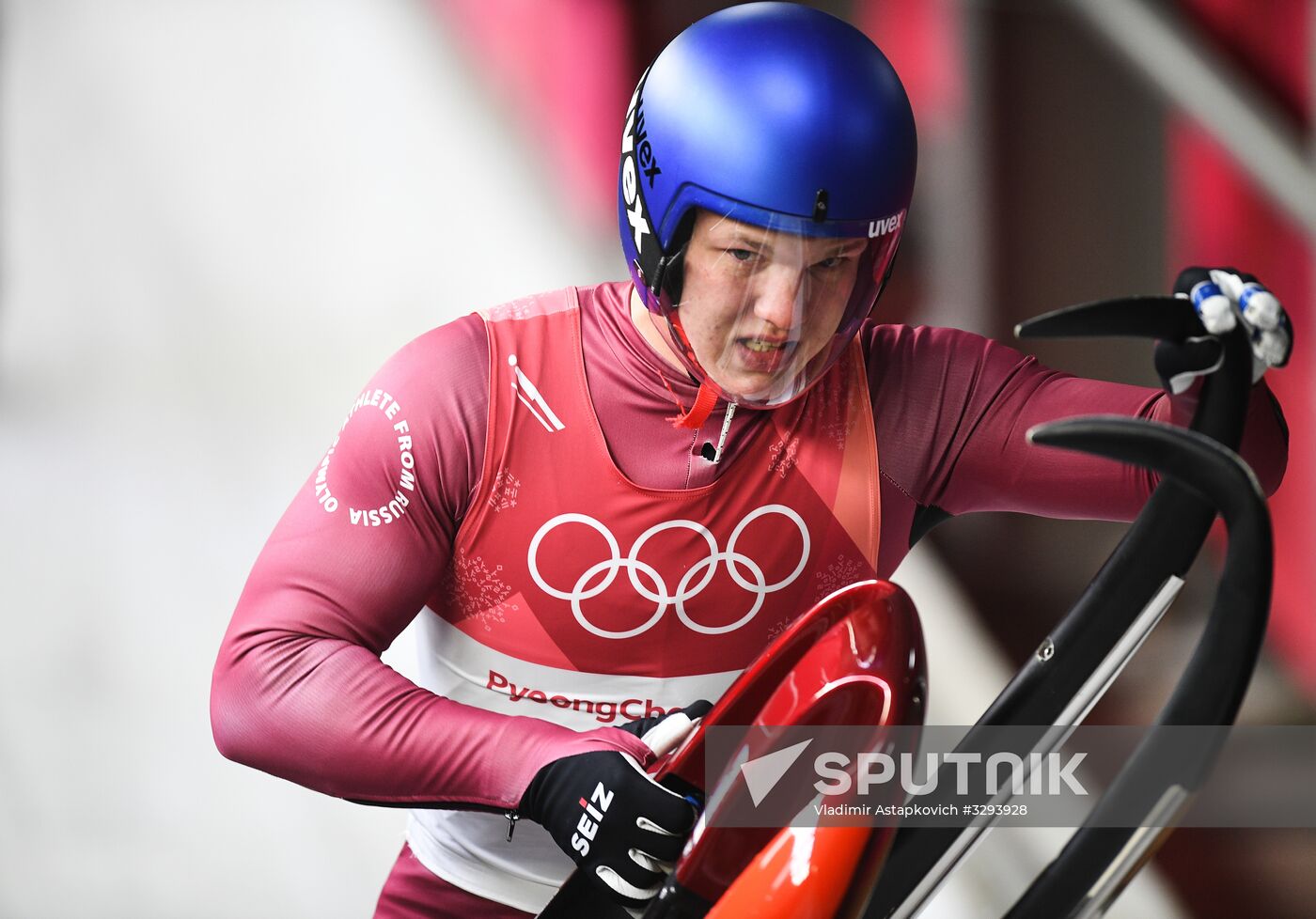 2018 Winter Olympics. Luge. Men. Day two