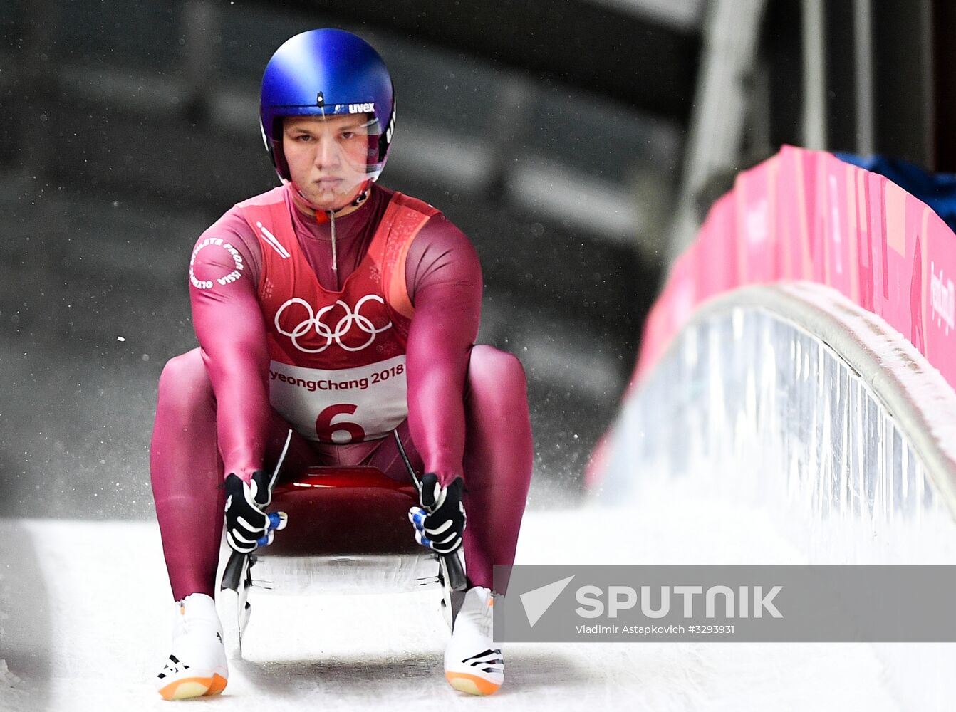 2018 Winter Olympics. Luge. Men. Day two