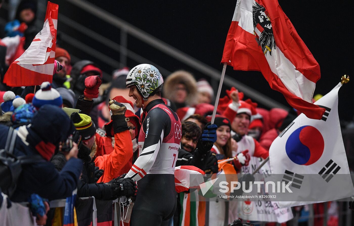 2018 Winter Olympics. Luge. Men. Day two
