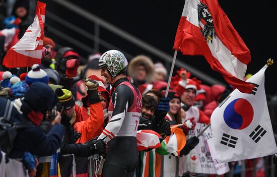 2018 Winter Olympics. Luge. Men. Day two