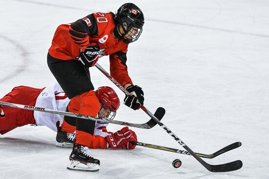 2018 Winter Olympics. Ice hockey. Women. Canada vs. Russia