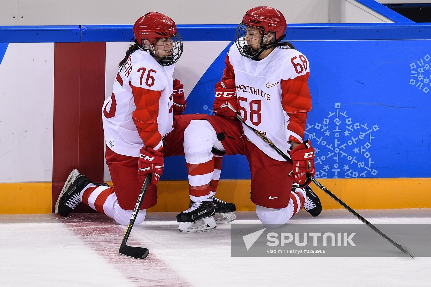 2018 Winter Olympics. Ice hockey. Women. Canada vs. Russia