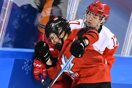 2018 Winter Olympics. Ice hockey. Women. Canada vs. Russia