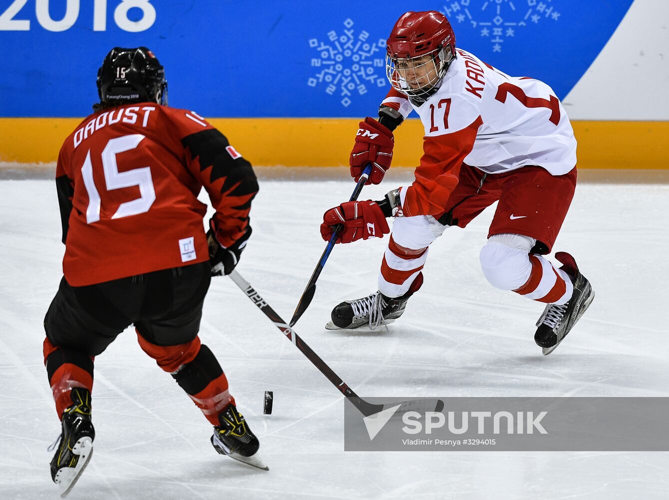 2018 Winter Olympics. Ice hockey. Women. Canada vs. Russia