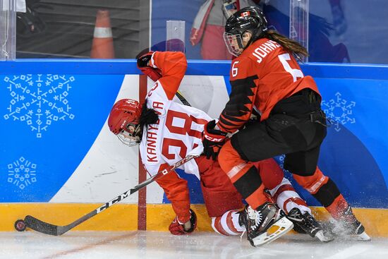 2018 Winter Olympics. Ice hockey. Women. Canada vs. Russia