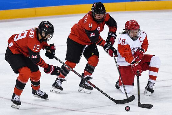 2018 Winter Olympics. Ice hockey. Women. Canada vs. Russia