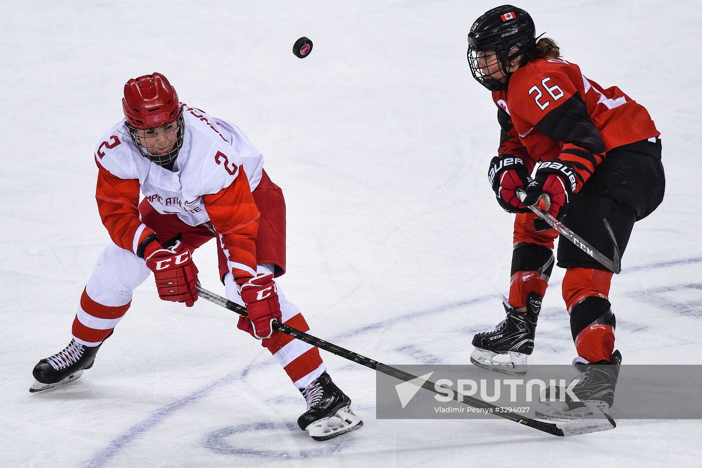 2018 Winter Olympics. Ice hockey. Women. Canada vs. Russia