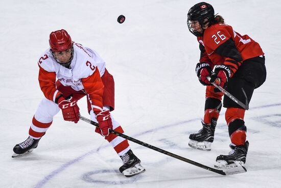 2018 Winter Olympics. Ice hockey. Women. Canada vs. Russia