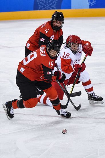 2018 Winter Olympics. Ice hockey. Women. Canada vs. Russia