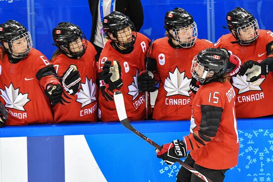 2018 Winter Olympics. Ice hockey. Women. Canada vs. Russia