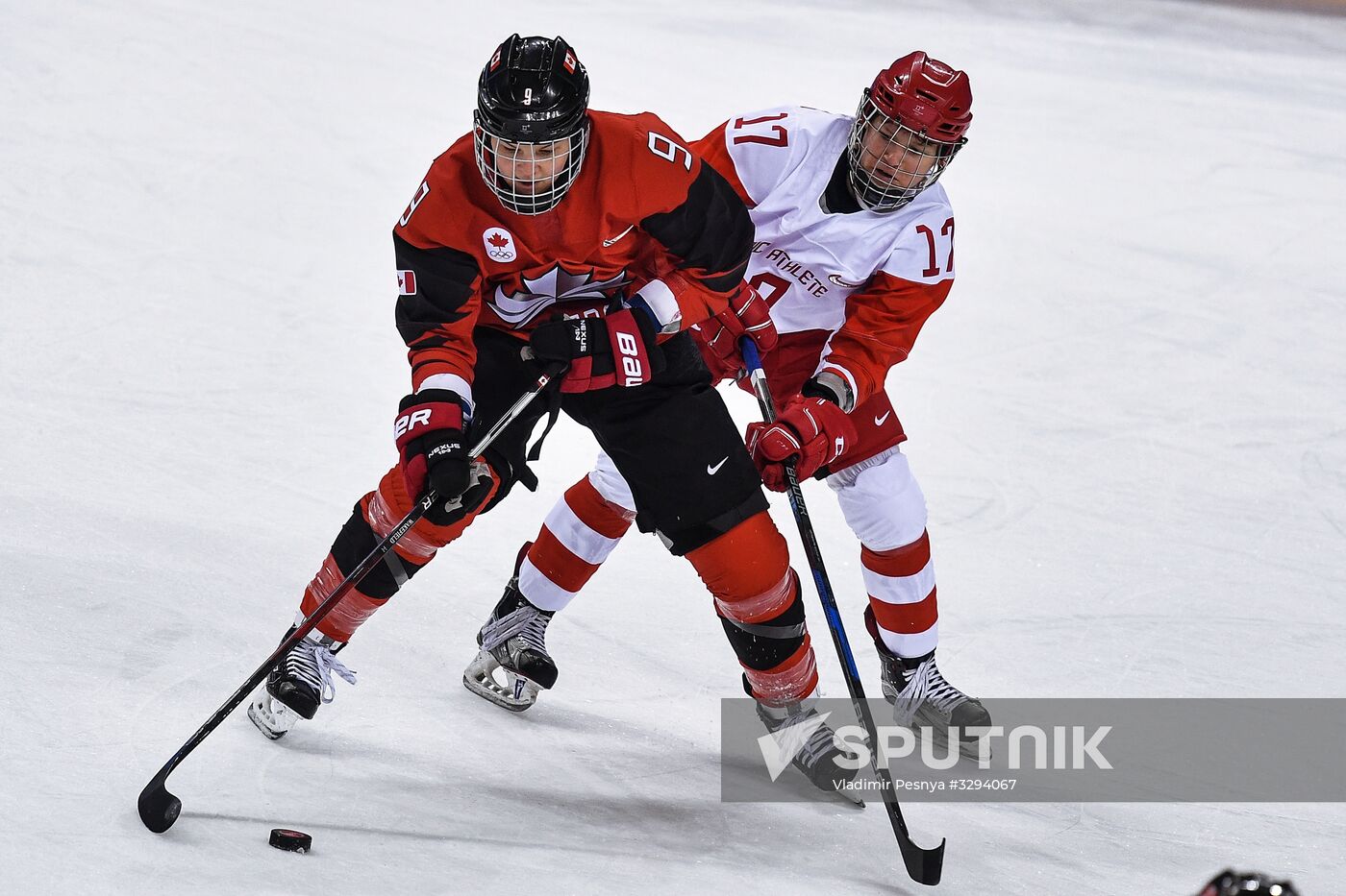 2018 Winter Olympics. Ice hockey. Women. Canada vs. Russia
