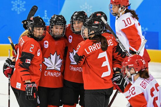 2018 Winter Olympics. Ice hockey. Women. Canada vs. Russia