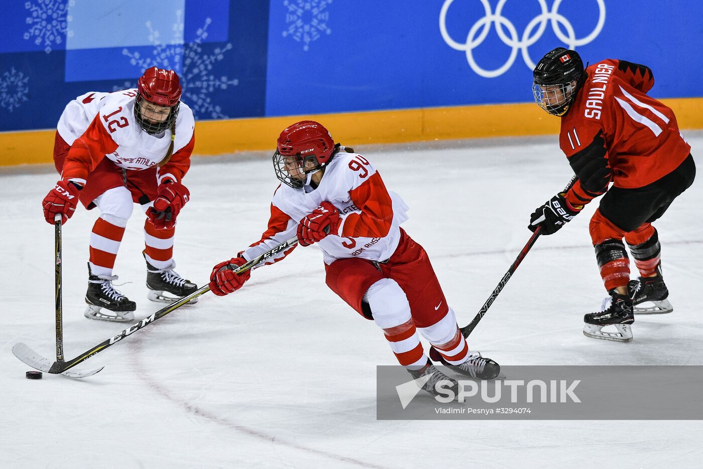 2018 Winter Olympics. Ice hockey. Women. Canada vs. Russia