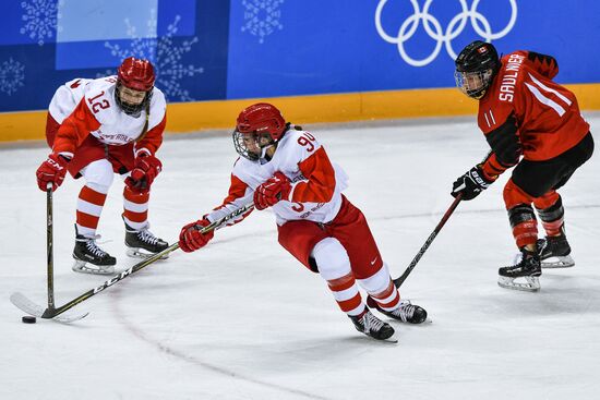 2018 Winter Olympics. Ice hockey. Women. Canada vs. Russia