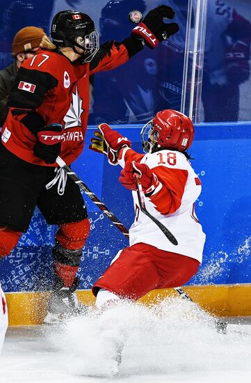 2018 Winter Olympics. Ice hockey. Women. Canada vs. Russia