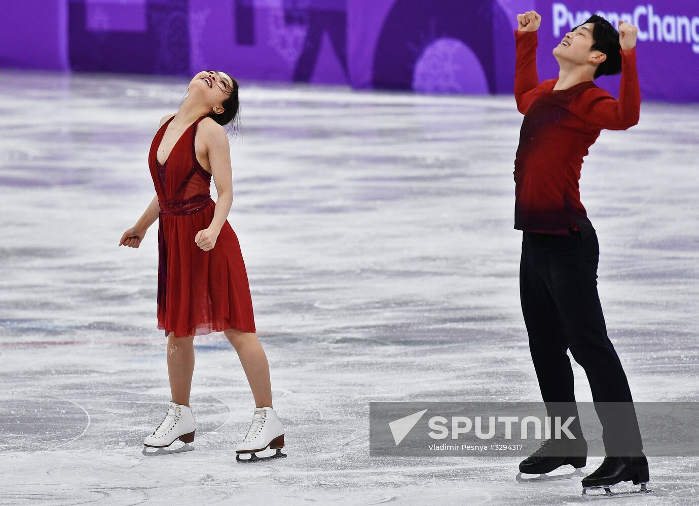 2018 Winter Olympics. Figure skating. Teams. Ice dance. Free skating