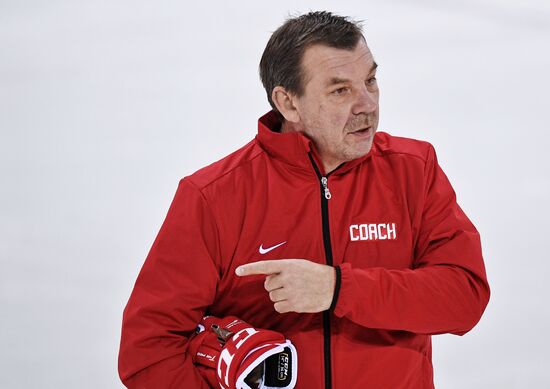 2018 Winter Olympics. Hockey. Russia's team holds training session