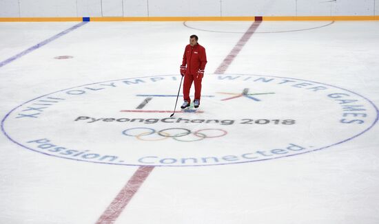 2018 Winter Olympics. Hockey. Russia's team holds training session