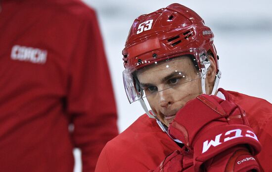 2018 Winter Olympics. Hockey. Russia's team holds training session