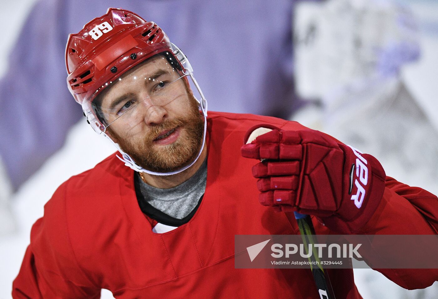 2018 Winter Olympics. Hockey. Russia's team holds training session