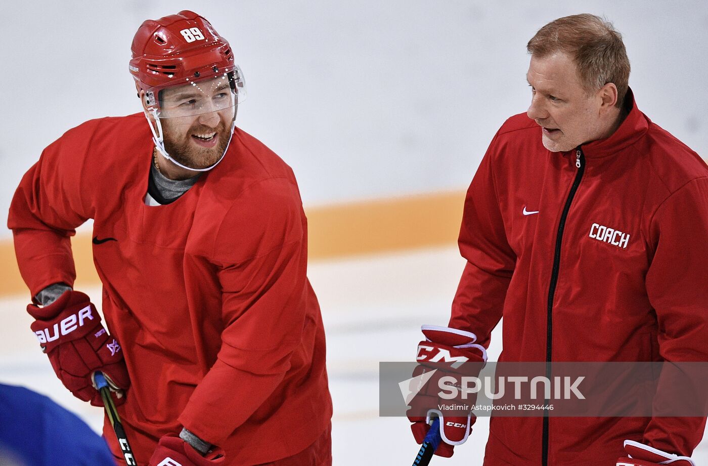 2018 Winter Olympics. Hockey. Russia's team holds training session