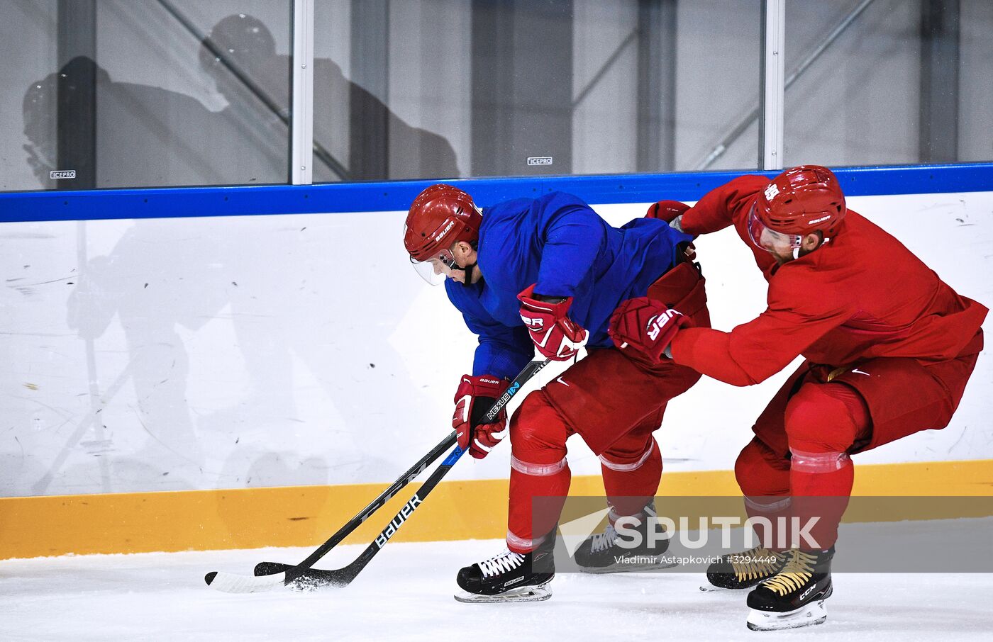 2018 Winter Olympics. Hockey. Russia's team holds training session