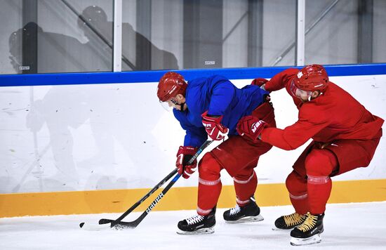 2018 Winter Olympics. Hockey. Russia's team holds training session