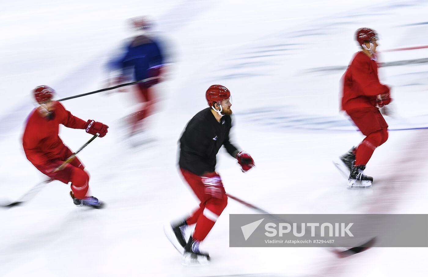 2018 Winter Olympics. Hockey. Russia's team holds training session
