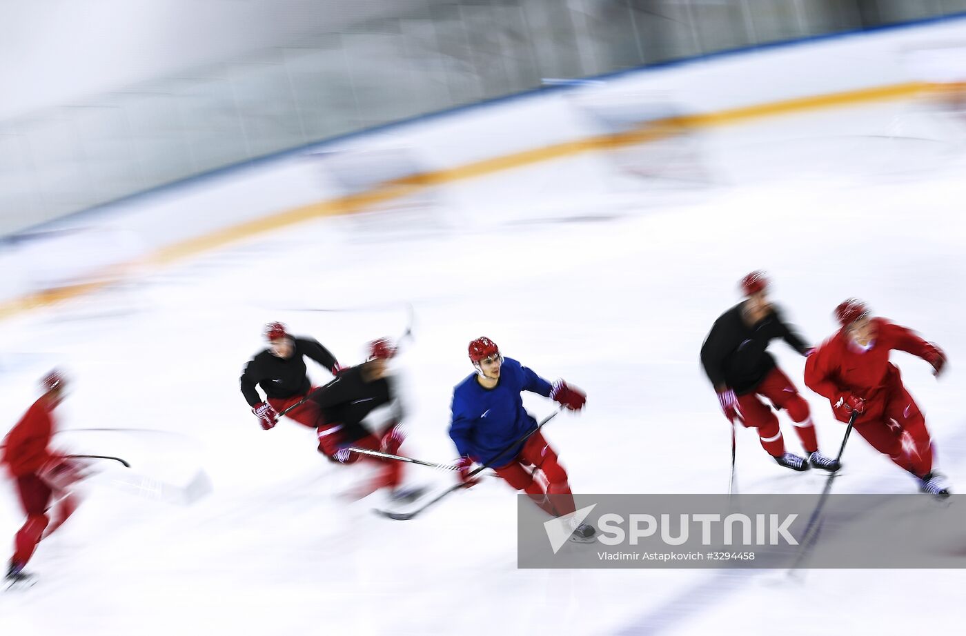 2018 Winter Olympics. Hockey. Russia's team holds training session