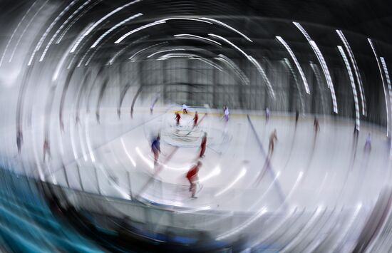 2018 Winter Olympics. Hockey. Russia's team holds training session