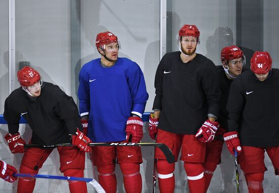 2018 Winter Olympics. Hockey. Russia's team holds training session
