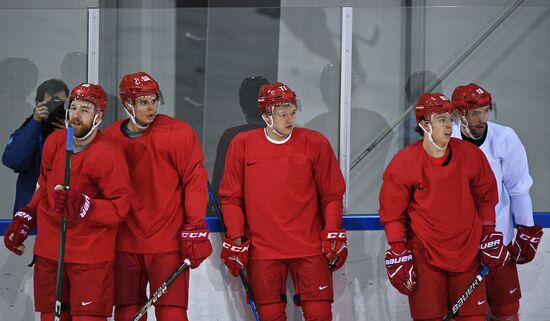 2018 Winter Olympics. Hockey. Russia's team holds training session