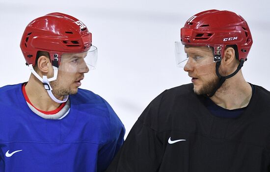 2018 Winter Olympics. Hockey. Russia's team holds training session