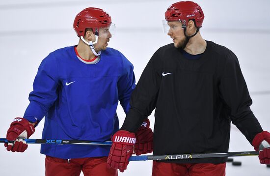 2018 Winter Olympics. Hockey. Russia's team holds training session